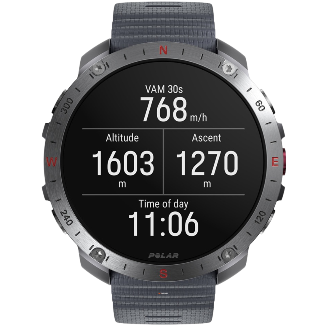 Polar Grit X2 Pro смарт-годинник спортивний водонепроникний ударостійкий чоловічий жіночий військовий з компасом Silver-Grey  PL-900110287-S/L