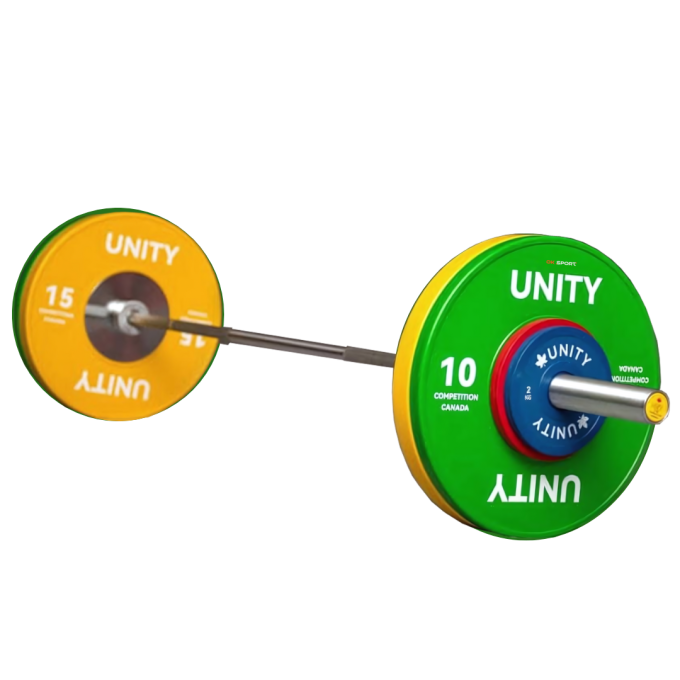 Комплект для змагань з важкої атлетики для чоловіків UNITY стандарт IWF