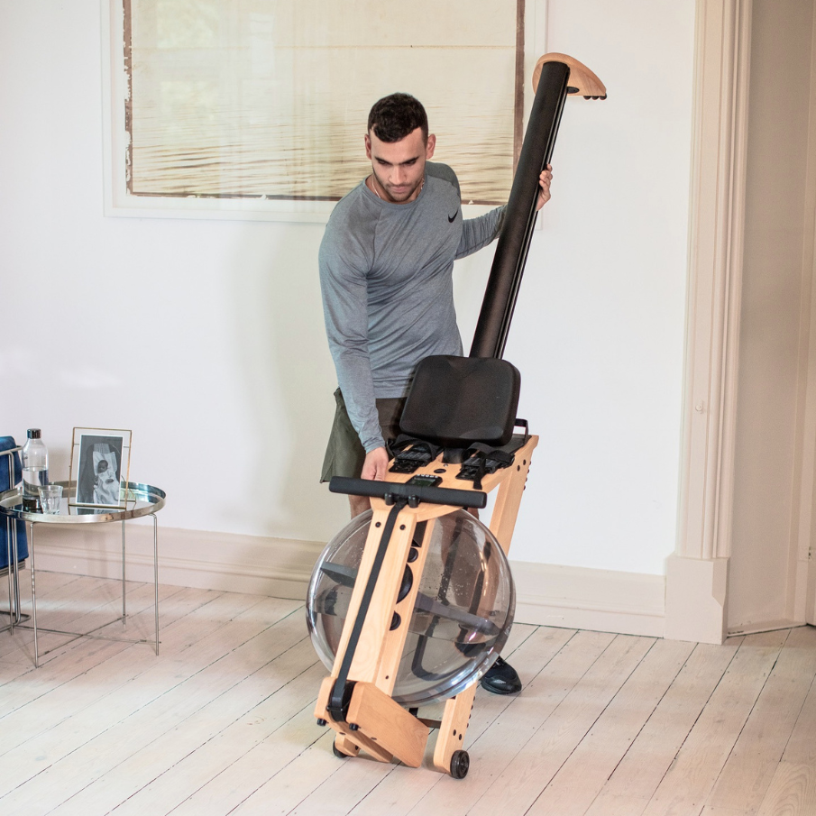 WaterRower A1 Studio Ash силовий тренажер для греблі з водою компактний, дерев'яний, для дому