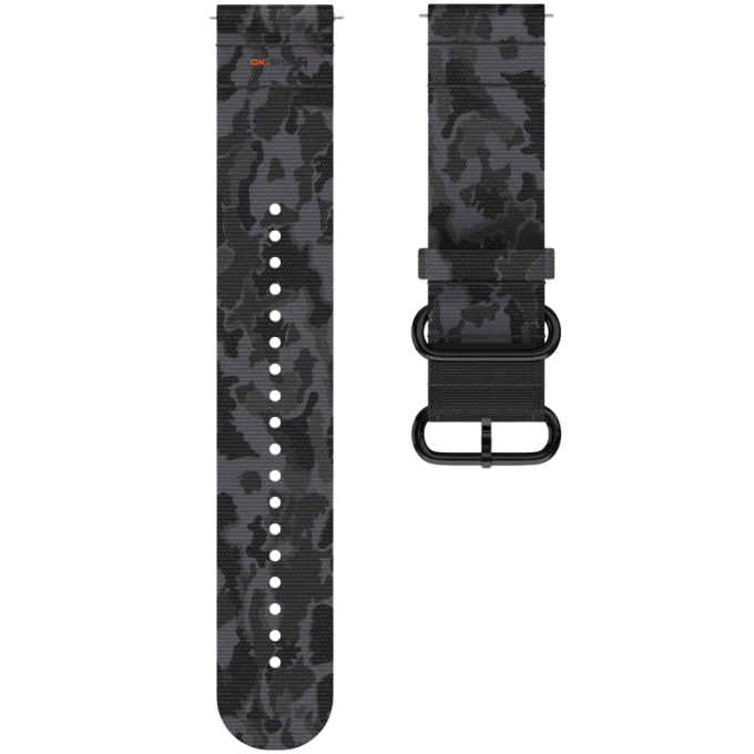 Polar ремінець для годинника 22 мм Black Tundra еко-текстиль Woven Wristband 91082600 M-L