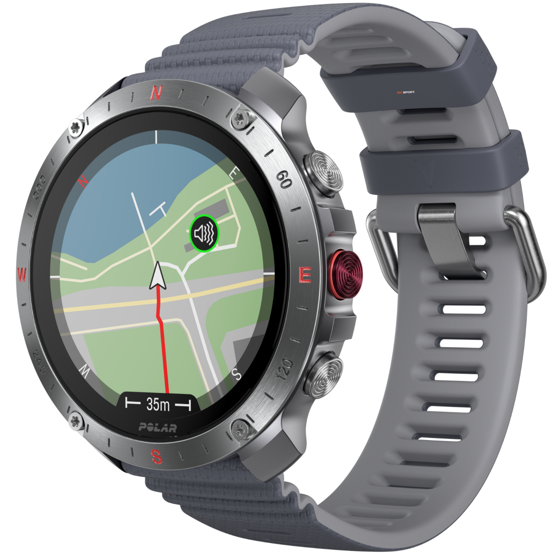 Polar Grit X2 Pro смарт-годинник спортивний водонепроникний ударостійкий чоловічий жіночий військовий з компасом Silver-Grey  PL-900110287-S/L