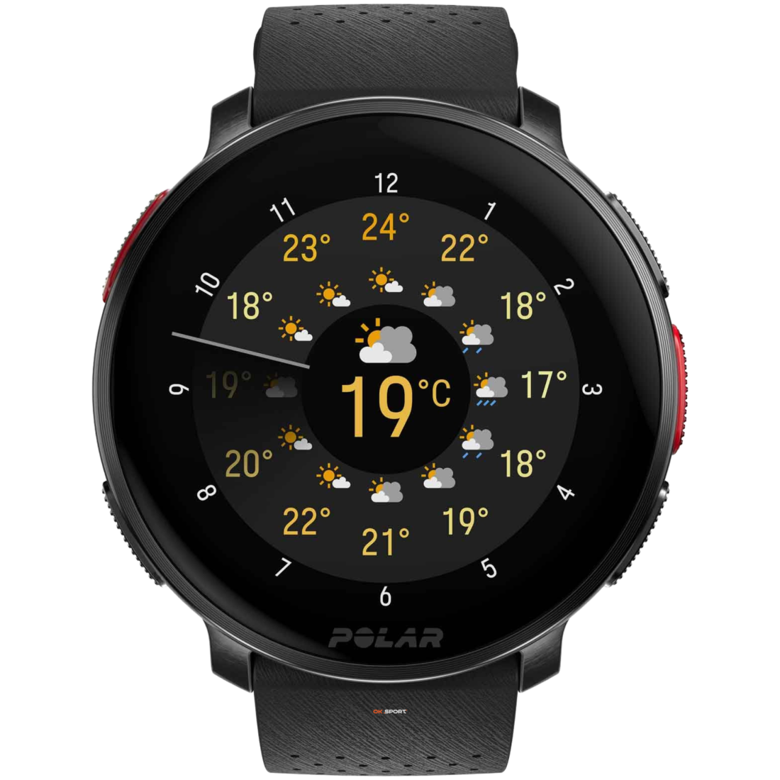 Polar Vantage V3 спортивний годинник смарт наручний чоловічий жіночий для бігу спортсменів плавання в басейні Night Black