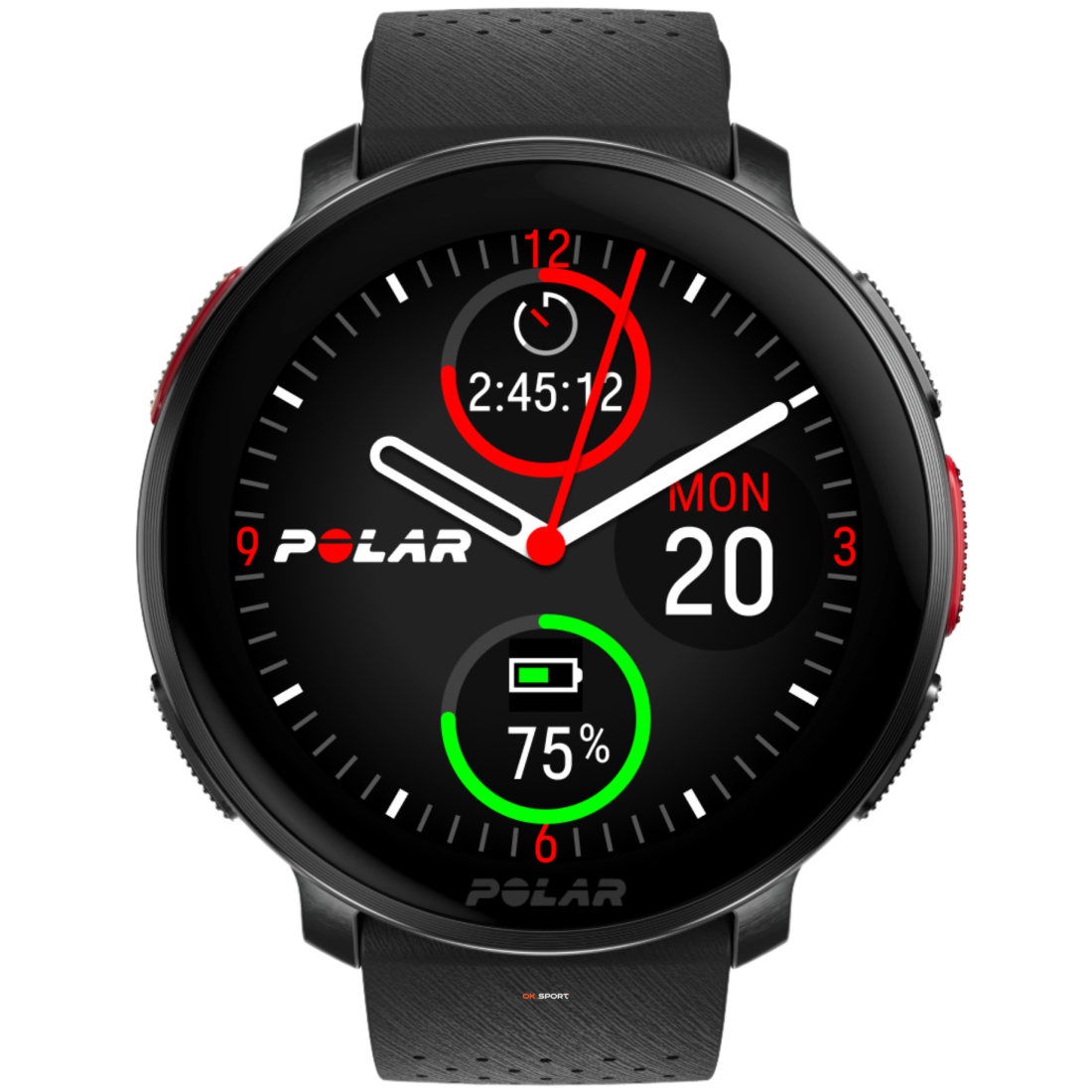 Polar Vantage V3 спортивний годинник смарт наручний чоловічий жіночий для бігу спортсменів плавання в басейні Night Black
