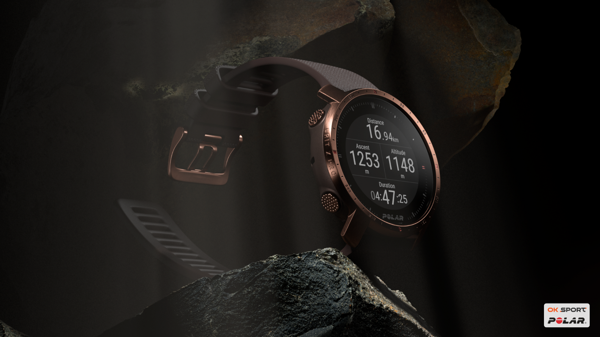 Преміальний годинник для спорту на відкритому повітрі Polar Grit X Pro Nordic Copper