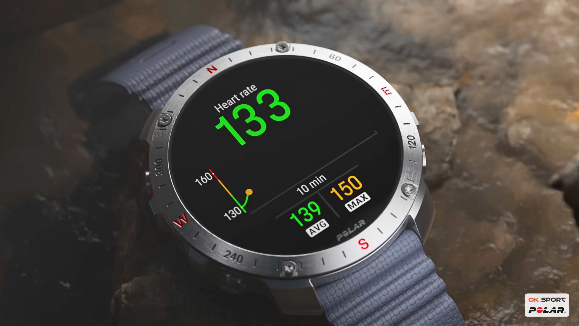 Polar Grit X2 Pro Stone Gray годинник преміум-класу для спорту на відкритому повітрі