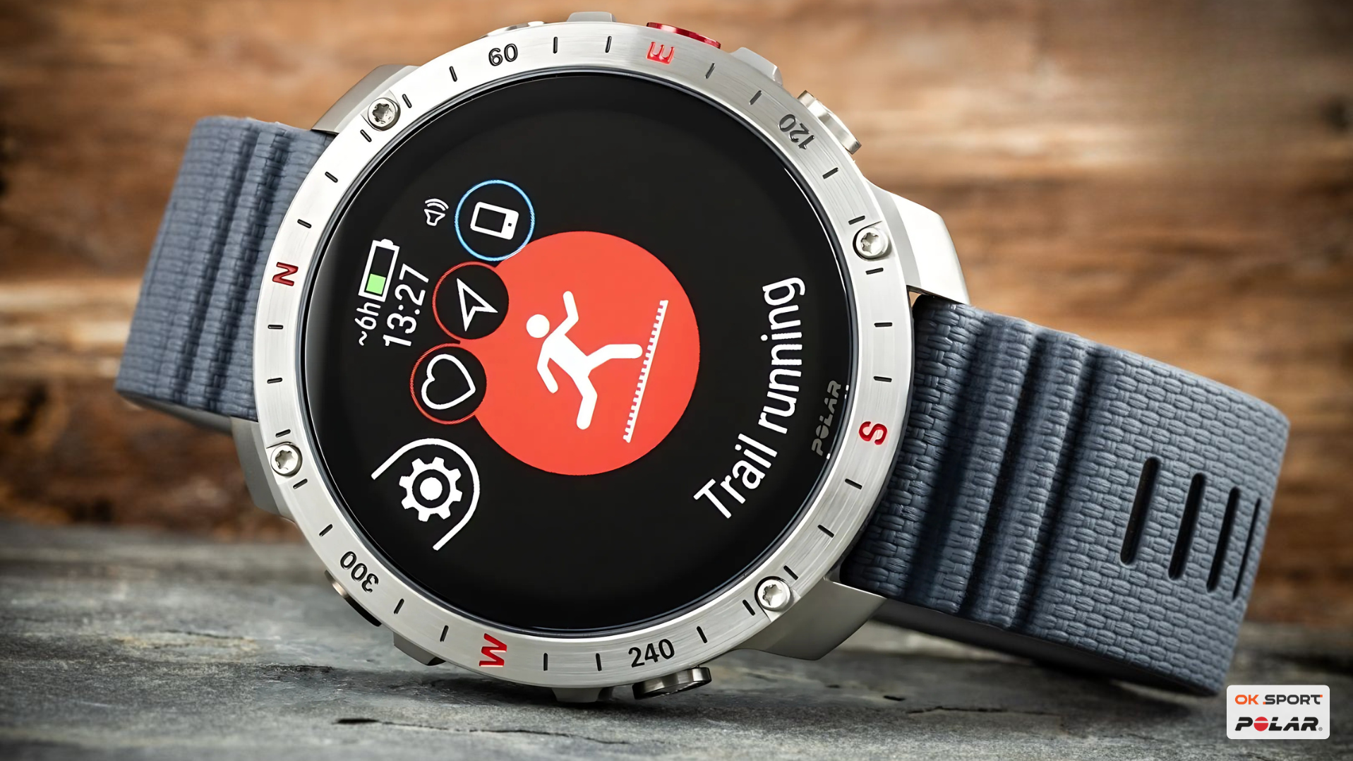 Спортивний смарт-годинник преміум-класу з GPS Polar Grit X2 Pro Stone Gray