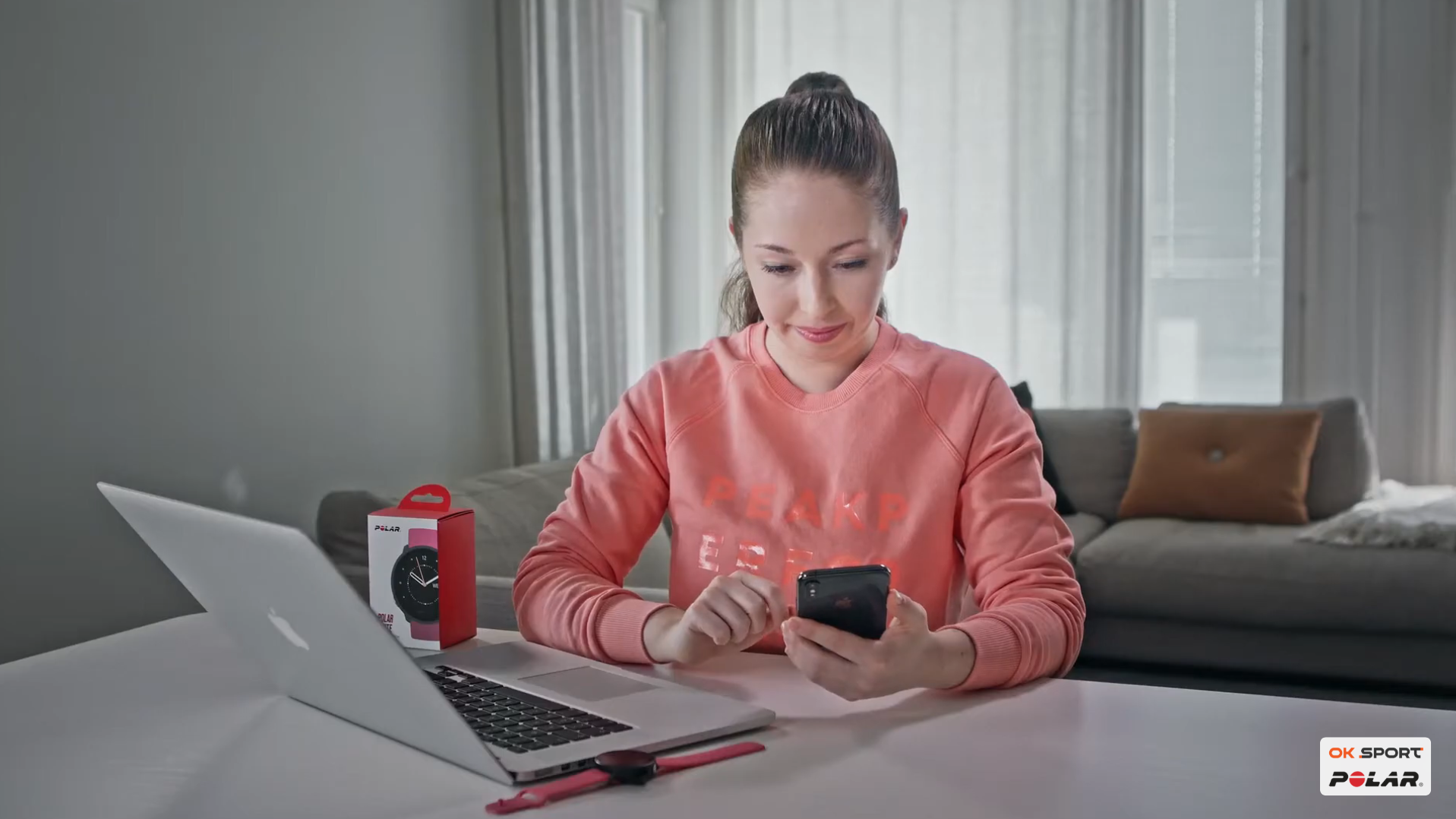 Polar Unite Pink годинник з пульсоміром